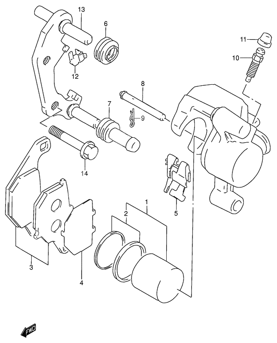 Front caliper