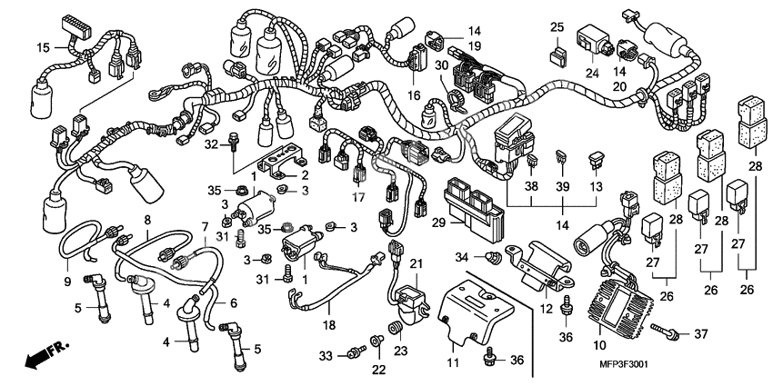 Wire harness/ignition coi l              

                  CB1300S/CB1300SA