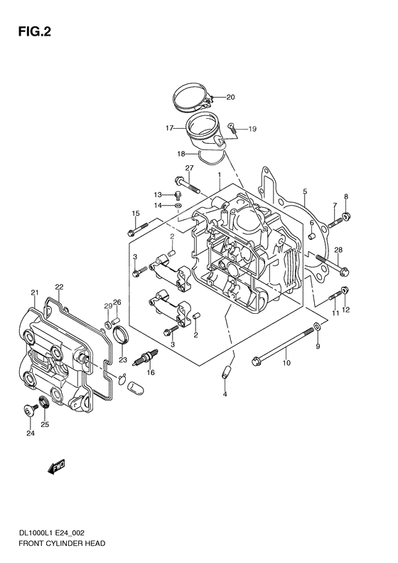 Front cylinder head