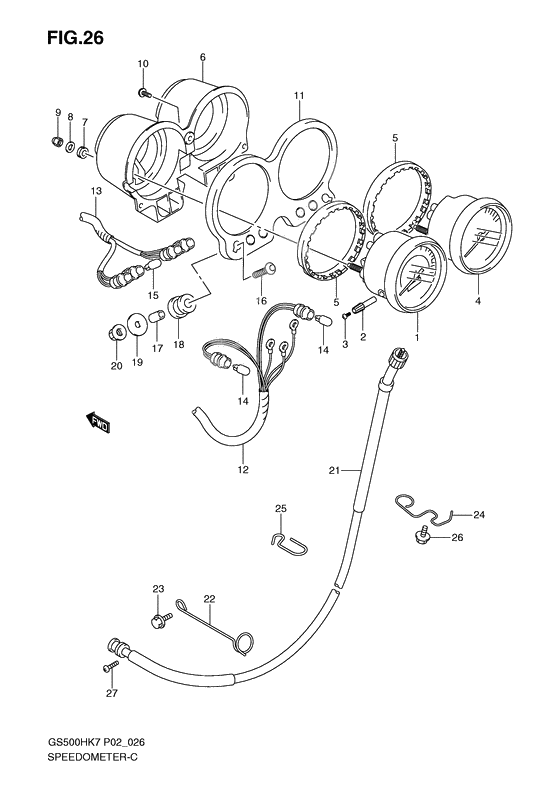 Speedometer - tachometer              

                  Gs500h/hu