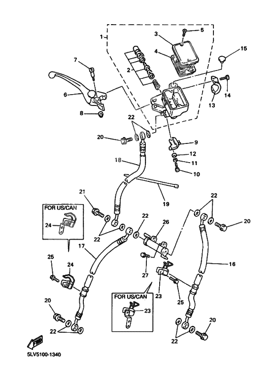 Front master cylinder