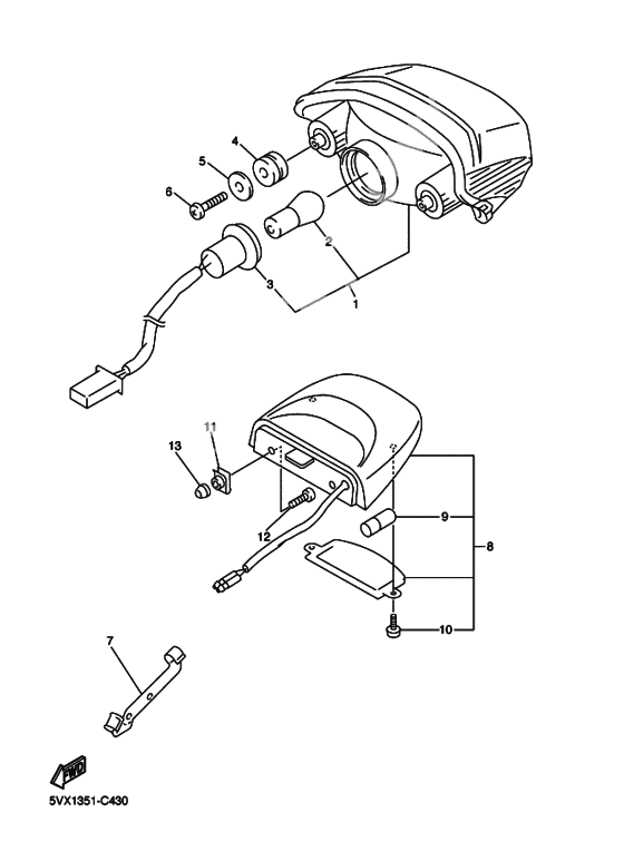 Taillight unit ass`y