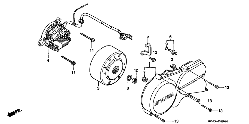 Left crankcase cover/ generator