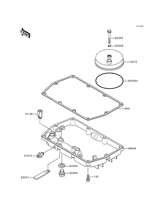 Breather cover/oil pan