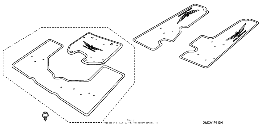 Deluxe saddlebag trunk mat set (1)