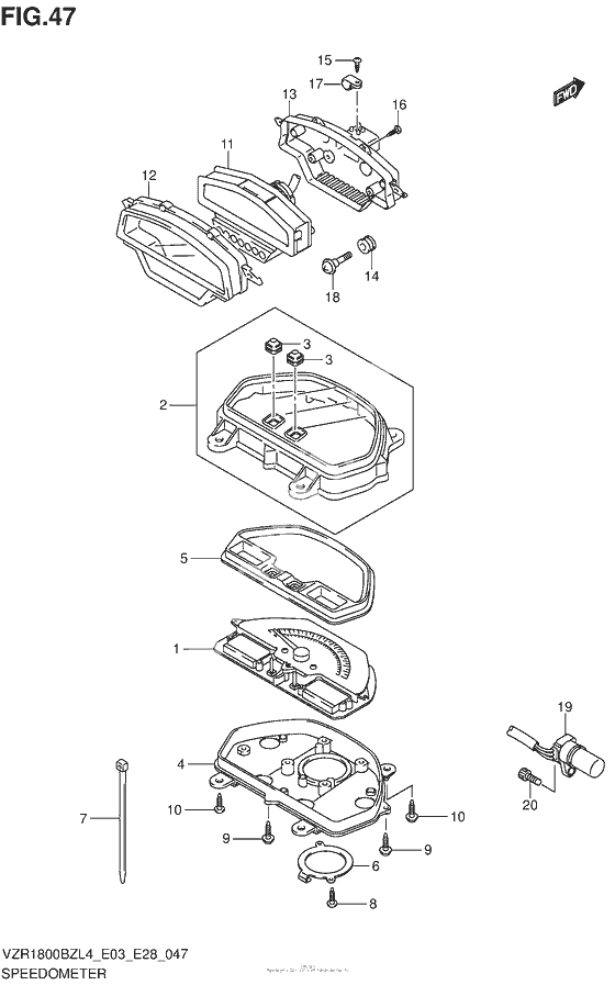 Speedometer (Vzr1800Bzl4 E33)