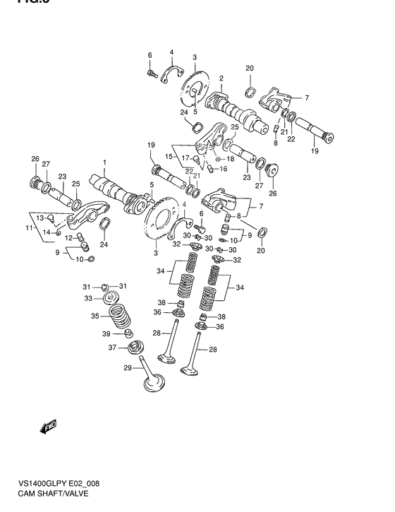 Camshaft - valve