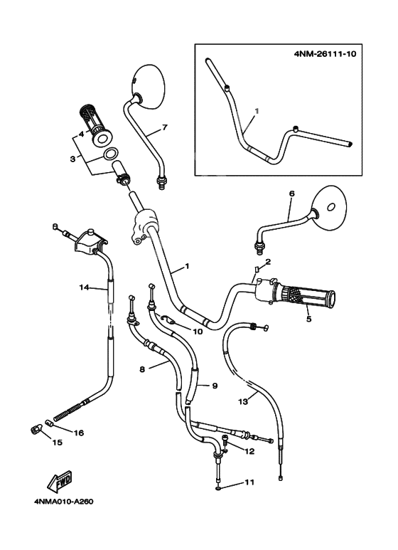Steering Handle, Cable
