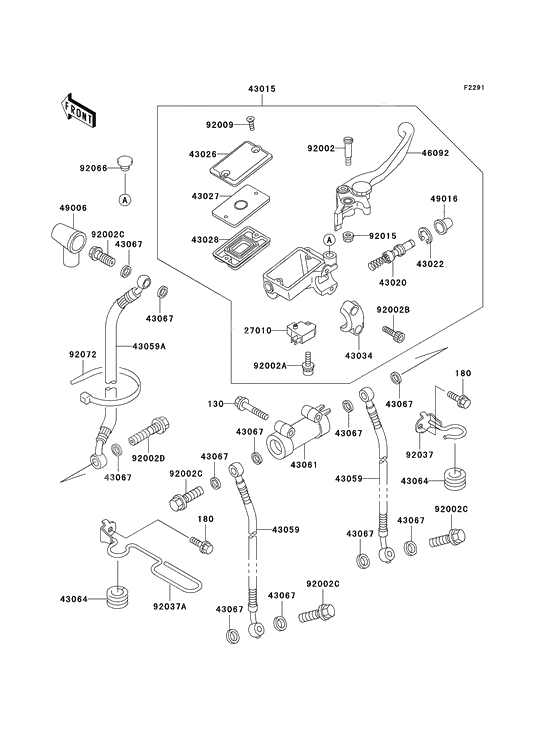 Front master cylinder