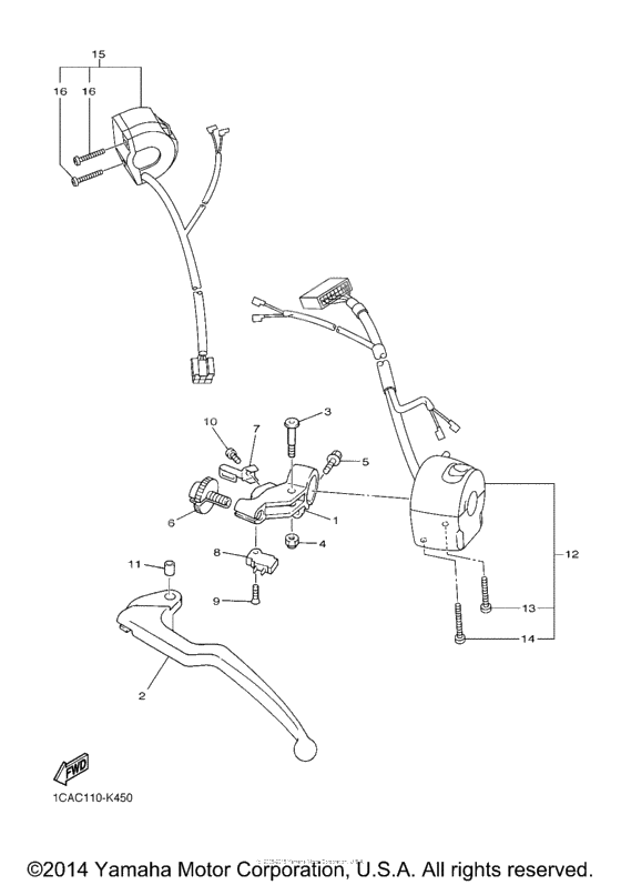 Handle switch lever