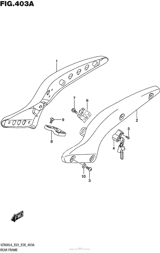 Кронштейн заднего крыла