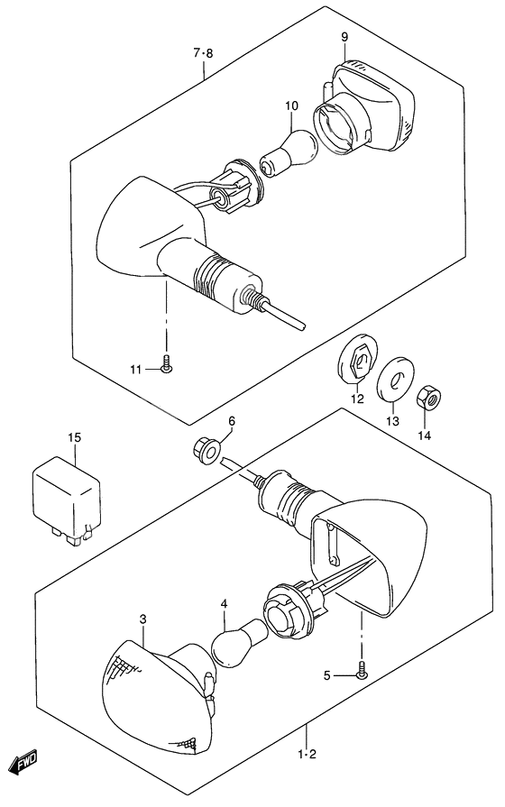 Turnsignal front & rear lamp