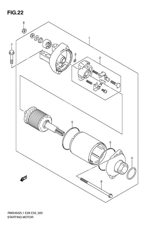 Starting motor