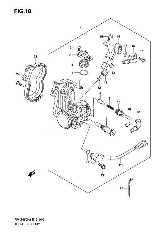 Throttle body              

                  Rm-z450k8/k9/l0