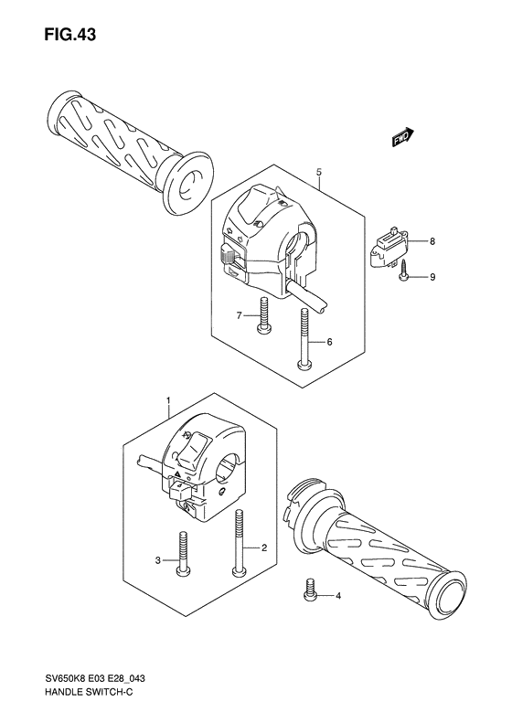 Handle switch              

                  Sv650k8/k9/ak8/ak9