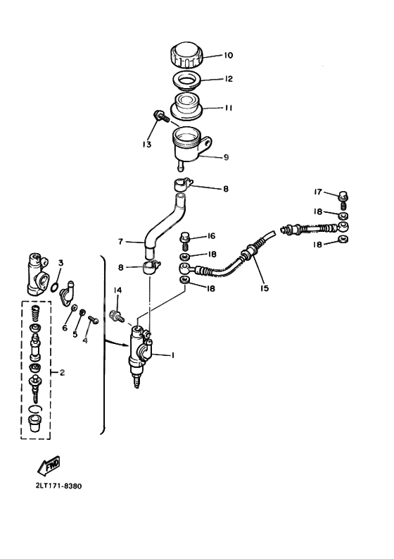 Rear master cylinder