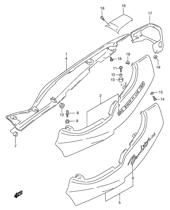 Frame cover              

                  Gsf1200v/sv