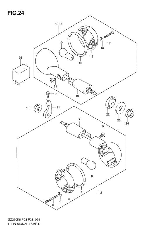 Turnsignal front & rear lamp