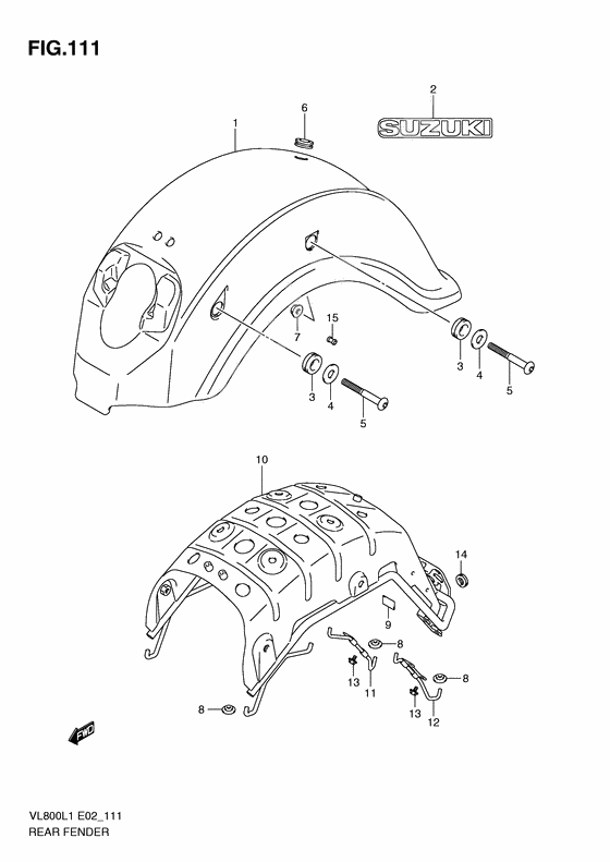 Rear fender              

                  Vl800l1 e19