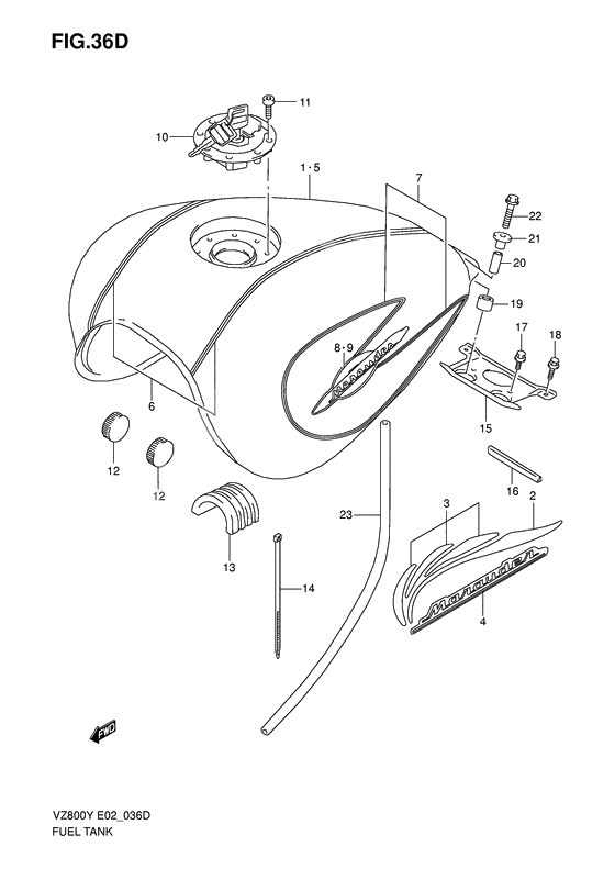 Tank fuel              

                  Model y, see note