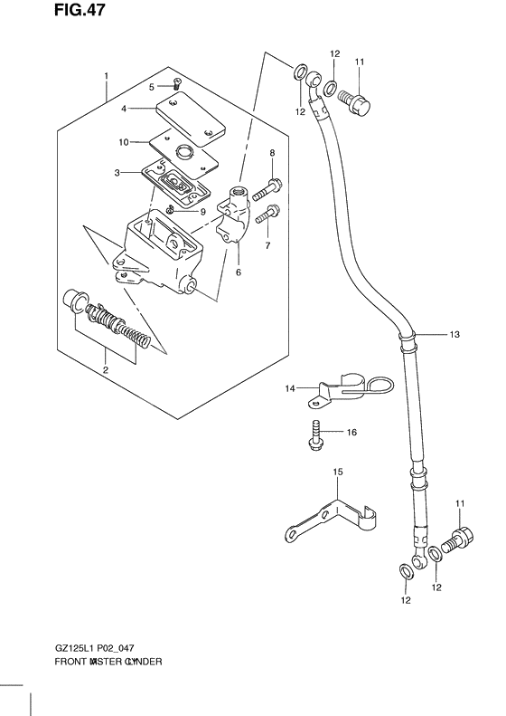 Front master cylinder