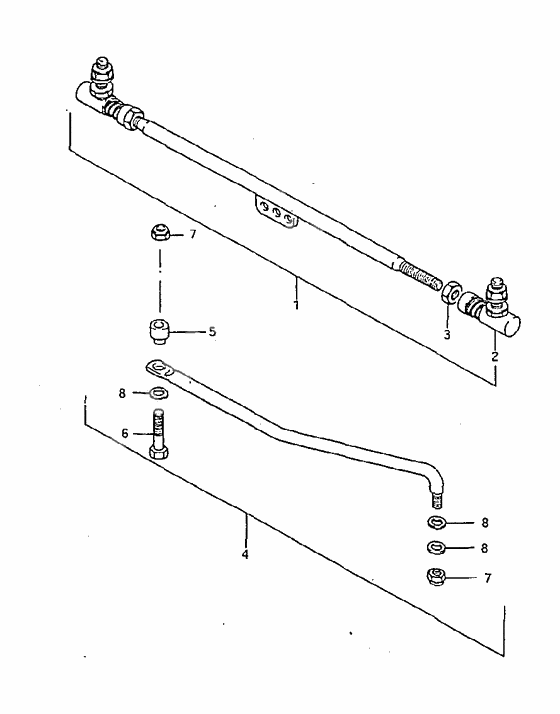 Tie rod linkage spindle zincated yello