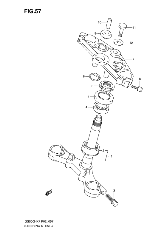 Steering stem              

                  Gs500fhk7/fm/k7/fhk8