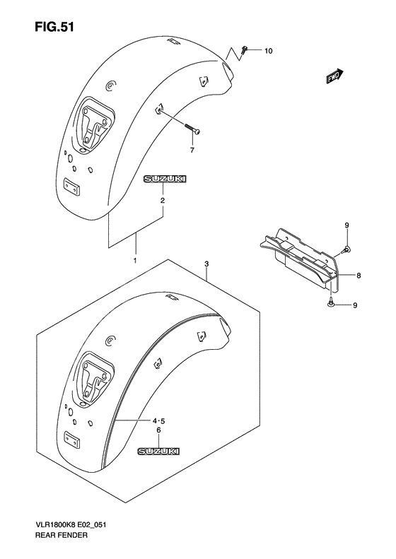 Rear fender              

                  Model k8