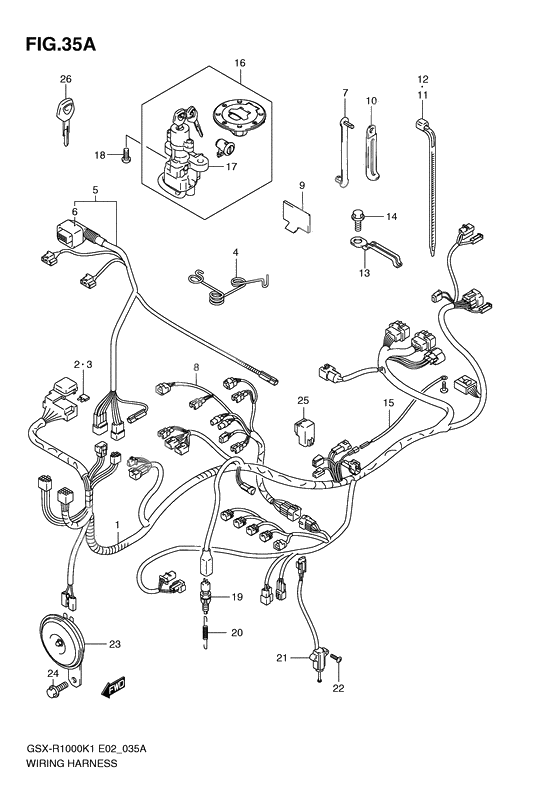 Wiring harness              

                  Gsx-r1000k2