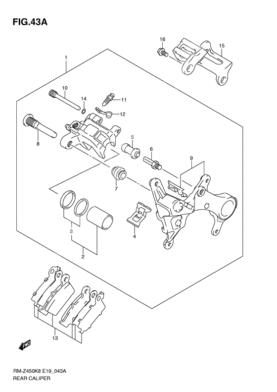 Rear caliper              

                  Rm-z450l1