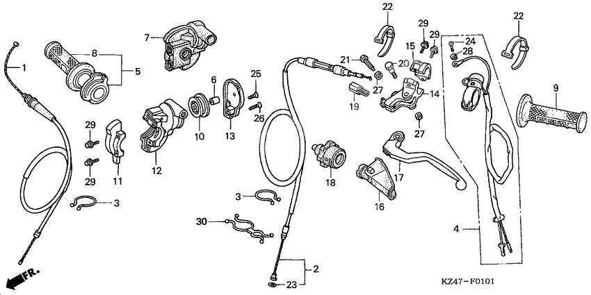 Handle lever/switch/cable              

                  CR125R4-7