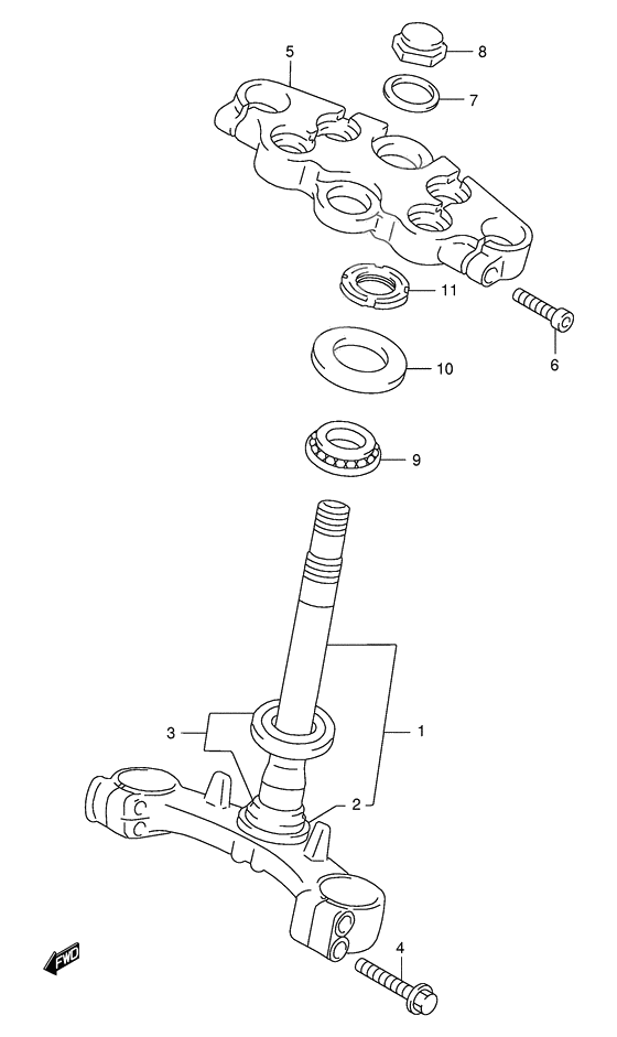 Steering stem              

                  Model w/x/y/k1/k2