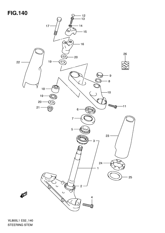 Steering stem              

                  Vl800l1 e19