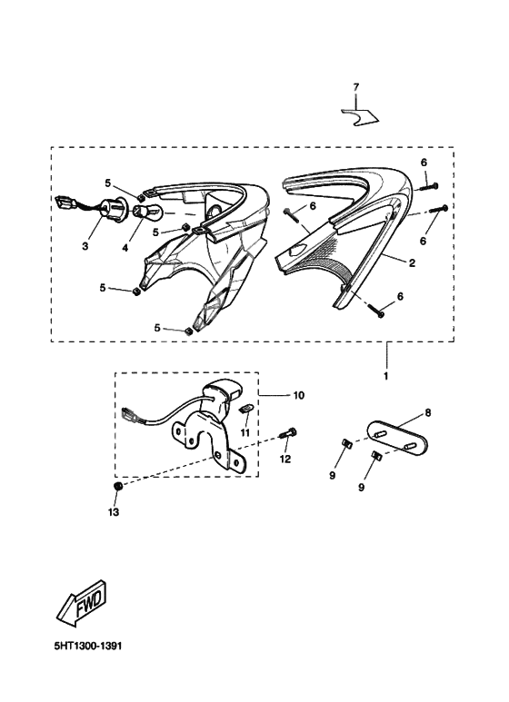 Taillight unit ass`y