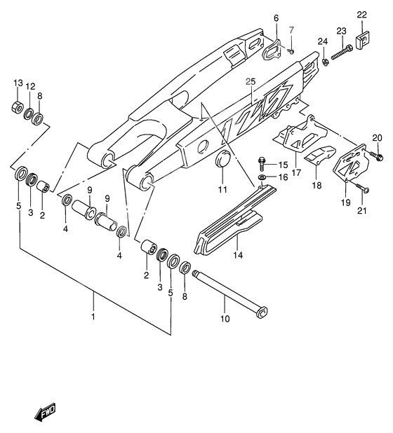 Rear swinging arm              

                  Model t