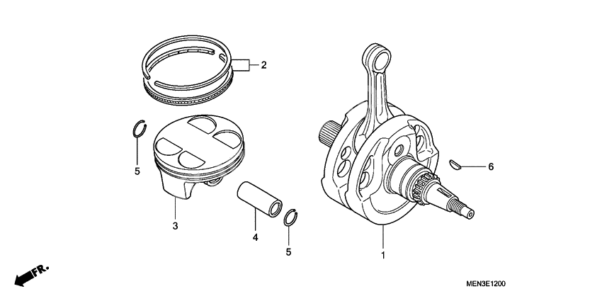 Crankshaft/piston