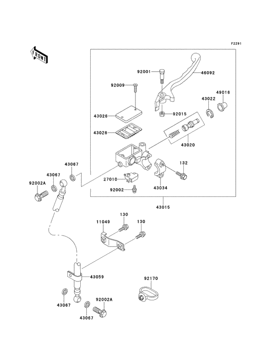 Front master cylinder