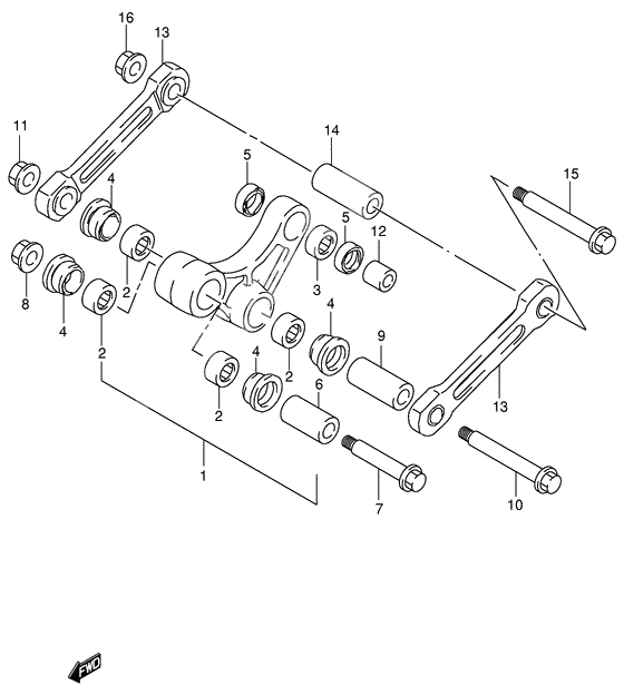 Rear cushion lever              

                  Model w/x
