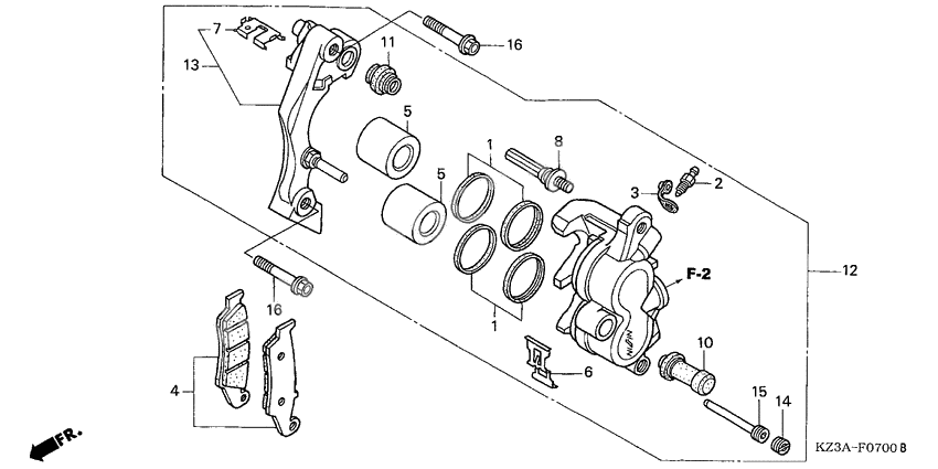 Front brake caliper