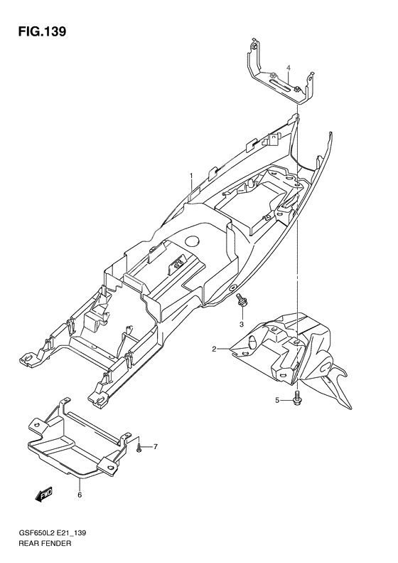 Rear fender              

                  Gsf650sl2 e21
