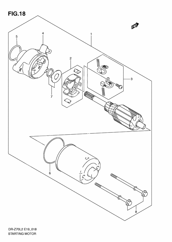 Starting motor