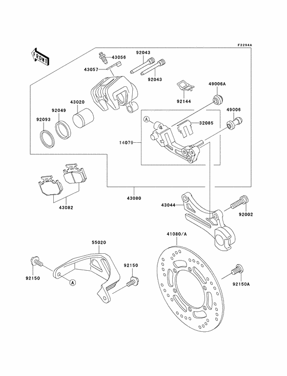 Front brake caliper              

                  A11/a12