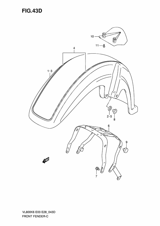 Front fender              

                  Vl800tk8