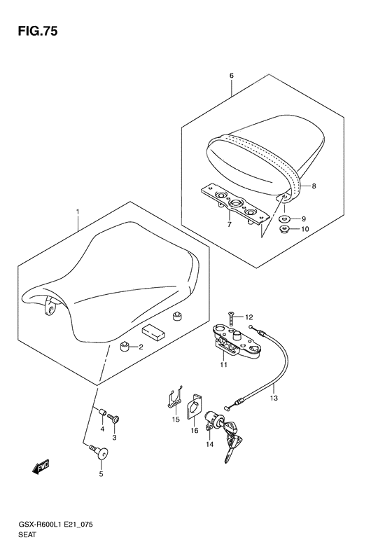 Seat              

                  Gsx-r600l1 e21