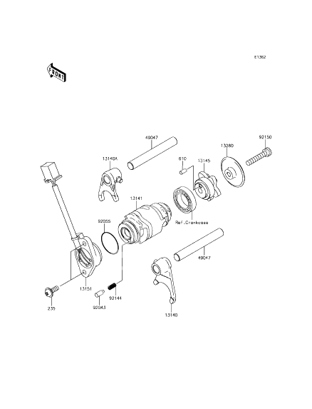 Gear Change Drum/Shift Fork(s)