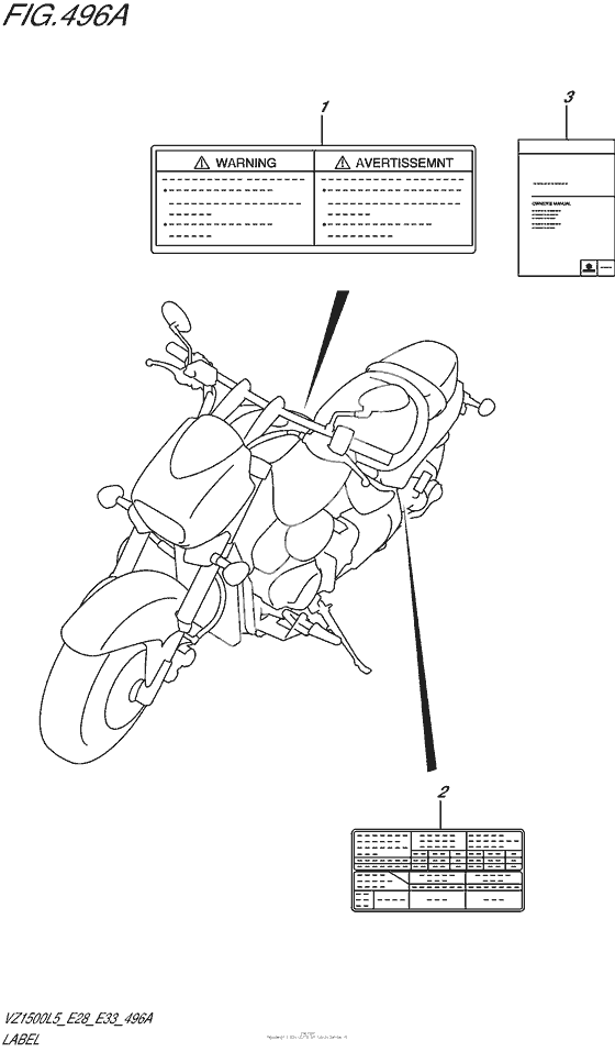 Информационные наклейки (Vz1500L5 E28)