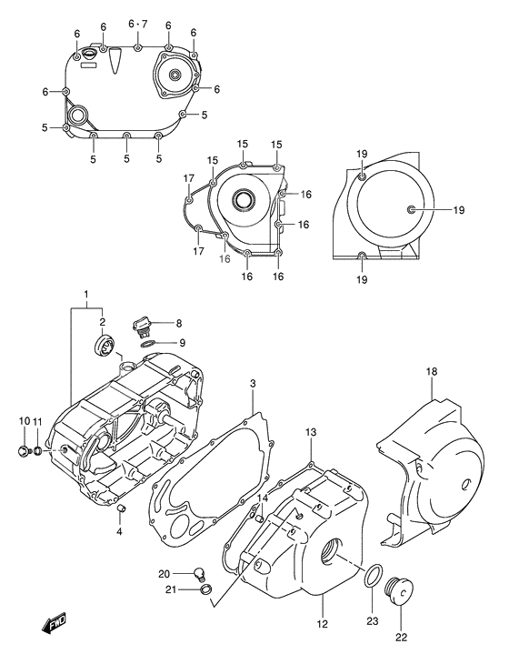 Crankcase cover ass`y (v