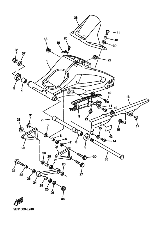 Rear arm