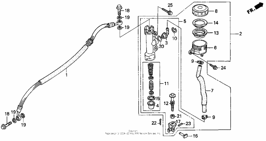 Rear brake master cyl.