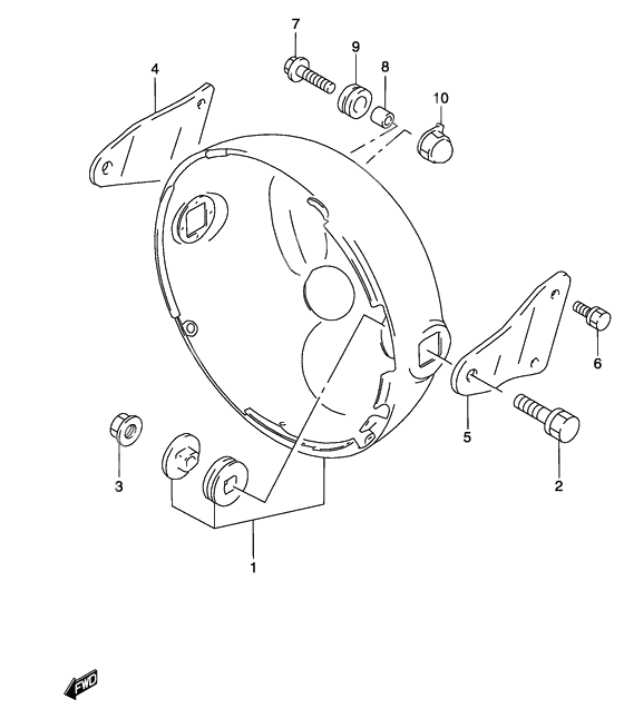 Headlamp housing              

                  Without cowling